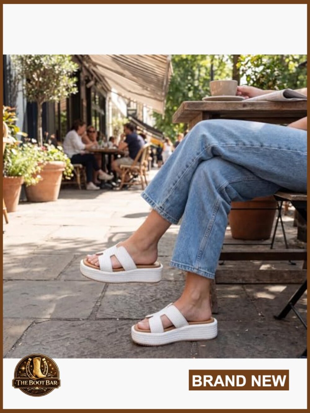 Women's Raffia Woven Platform Sandals Memory Foam Slip-On Summer - Picture 2 of 7